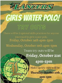 Girls Water Polo Tryouts